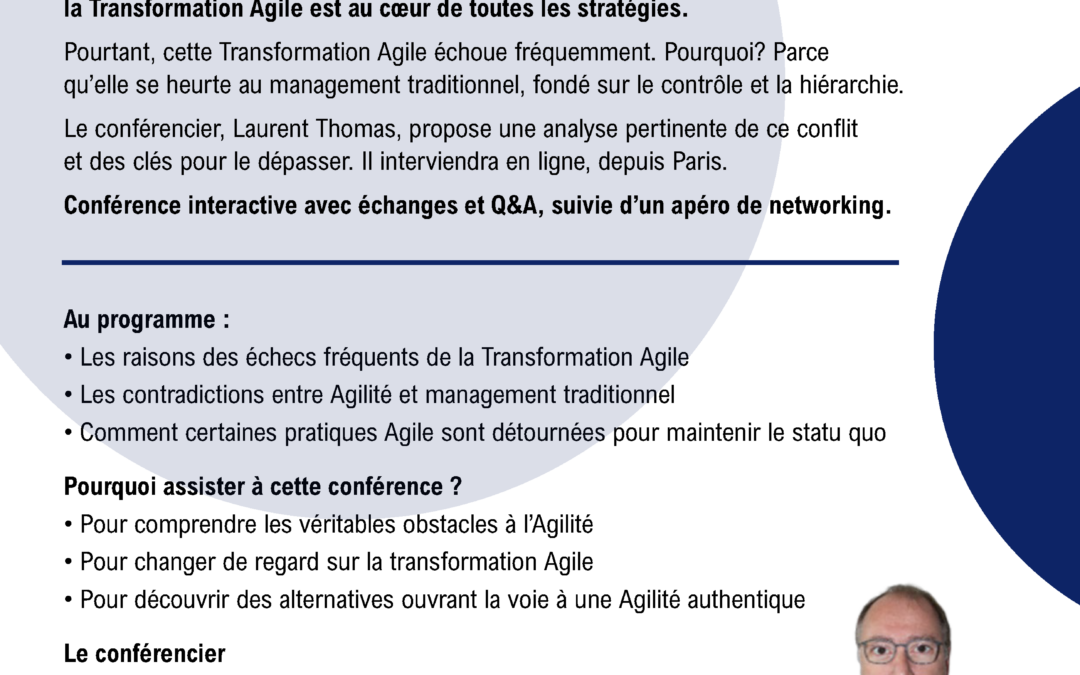Conférence Transformation Agile : Un mythe managérial ?
